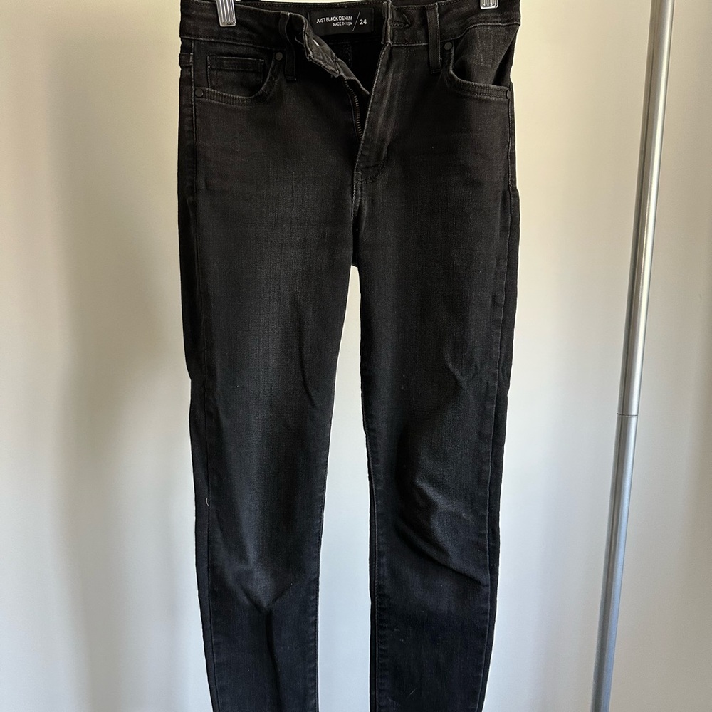 Black denim jeans